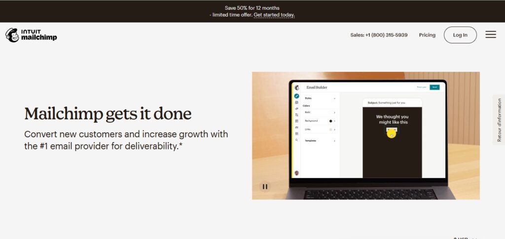 Mailhimp Mailchimp landing page