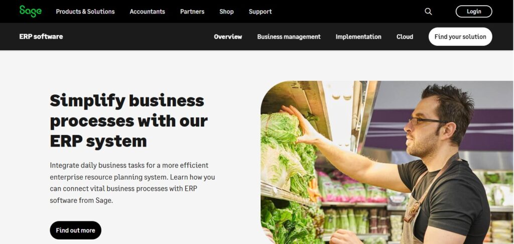 Sage ERP software